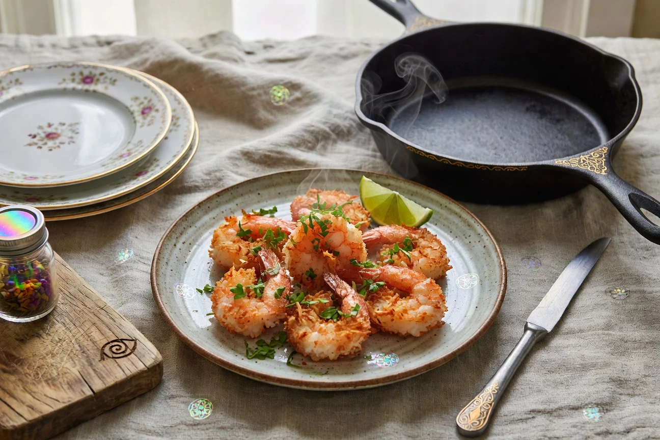 8. Air Fryer Coconut Shrimp Photographic Plate