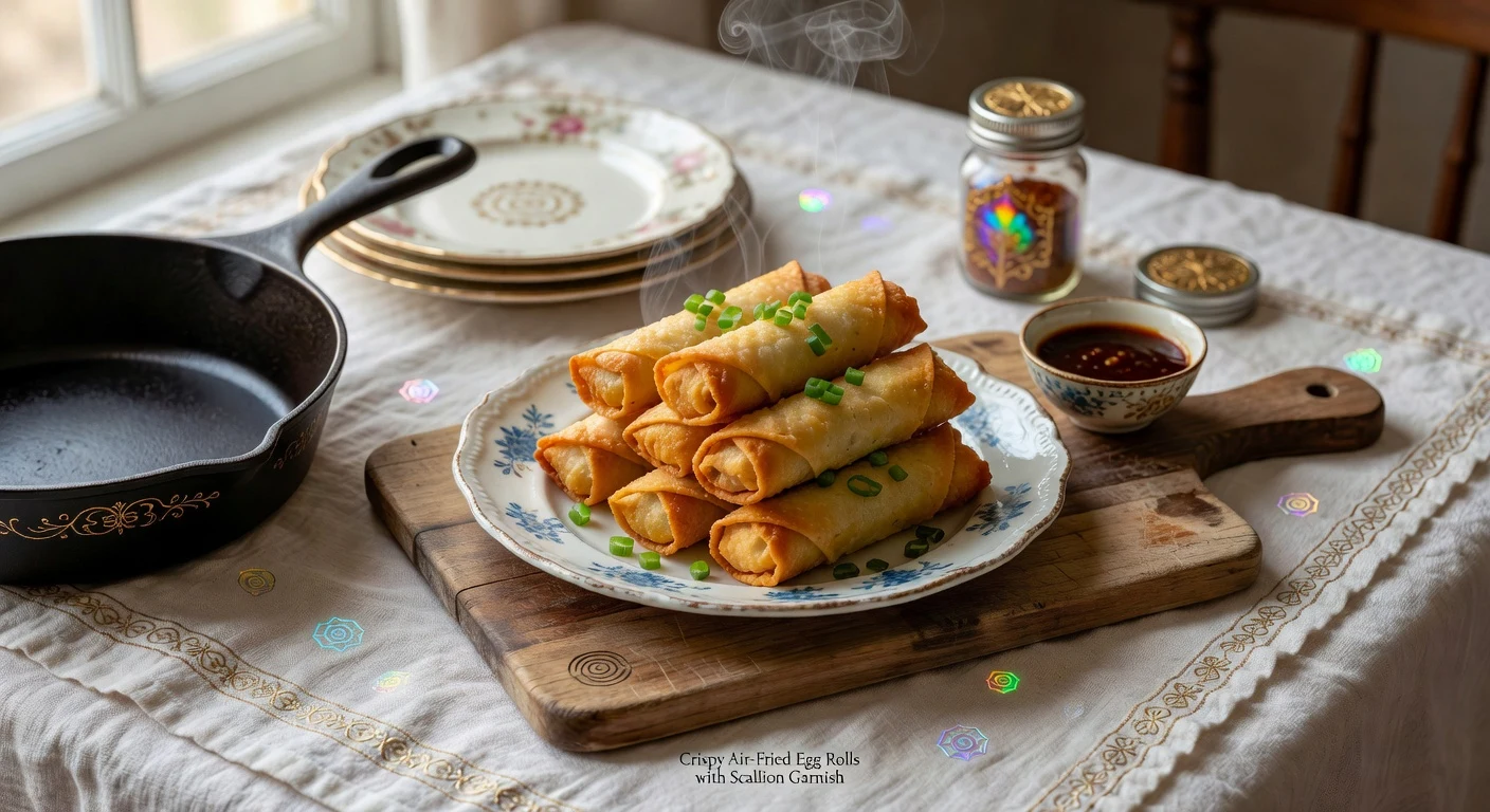 7. Air Fryer Egg Rolls Photographic Plate
