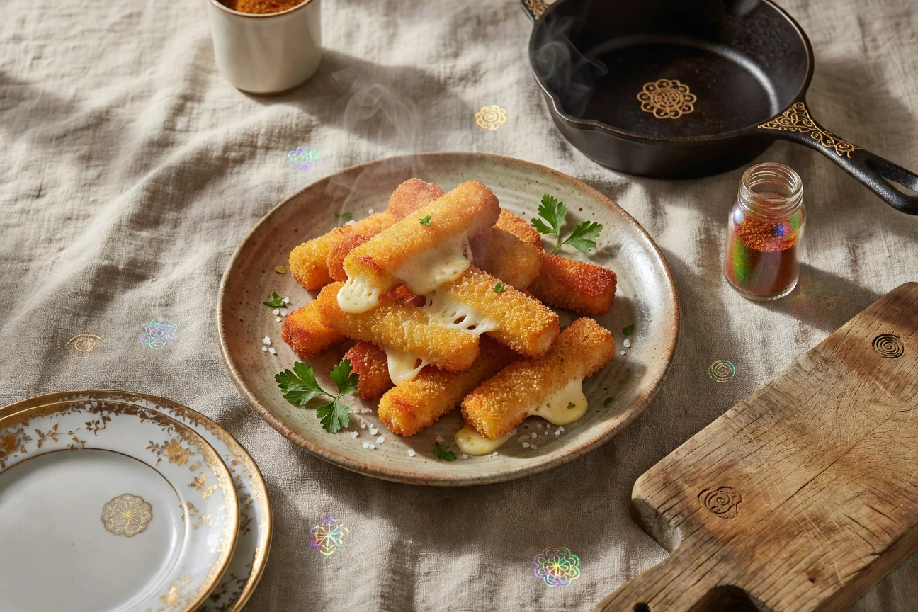 6. Air Fryer Mozzarella Sticks Photographic Plate