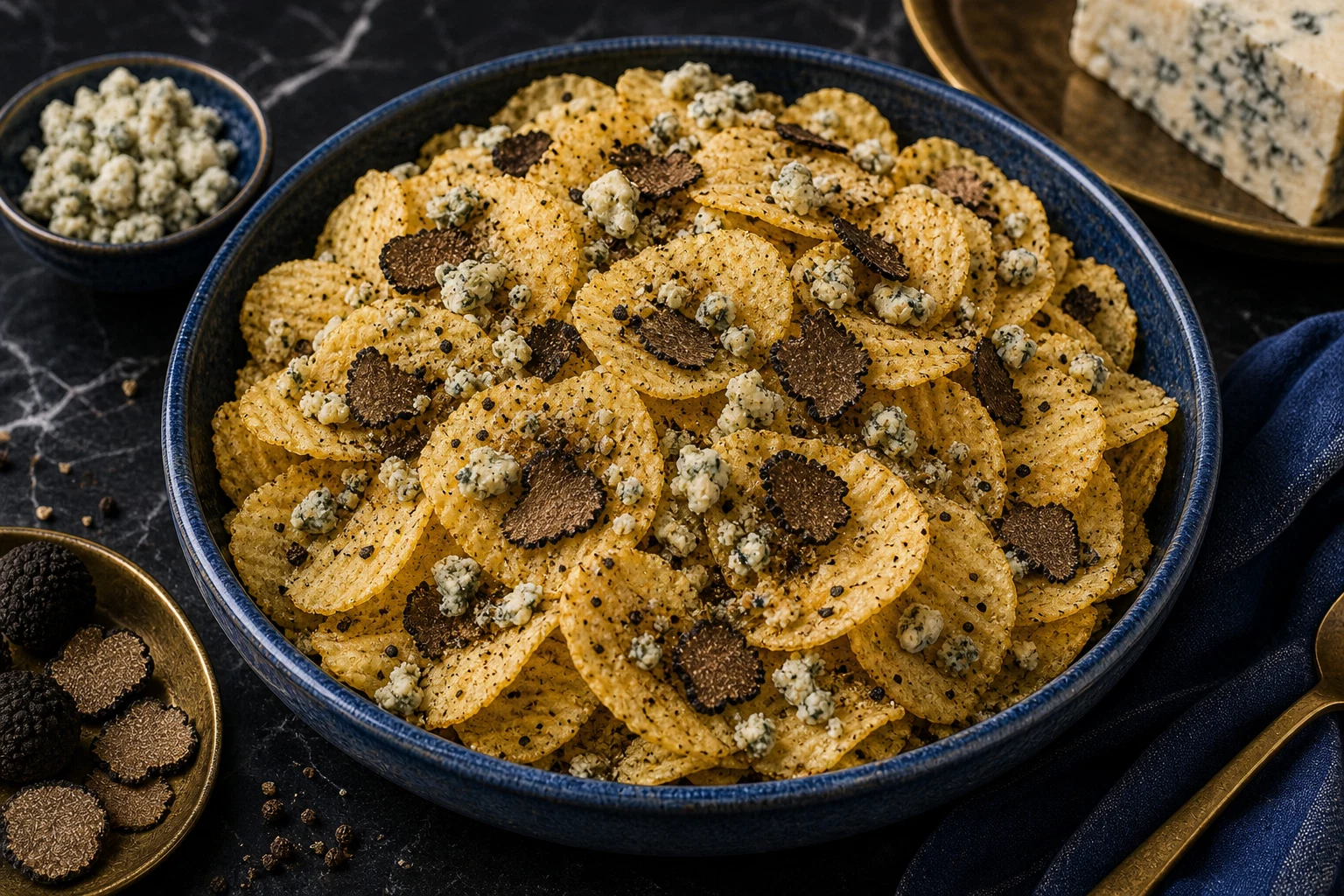 5. BLUE -- Blue Cheese & Black Truffle Photographic Plate