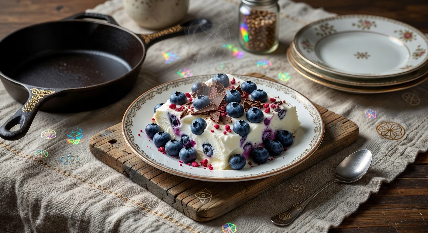 4. Blueberry Frozen Yogurt Bark Photographic Plate