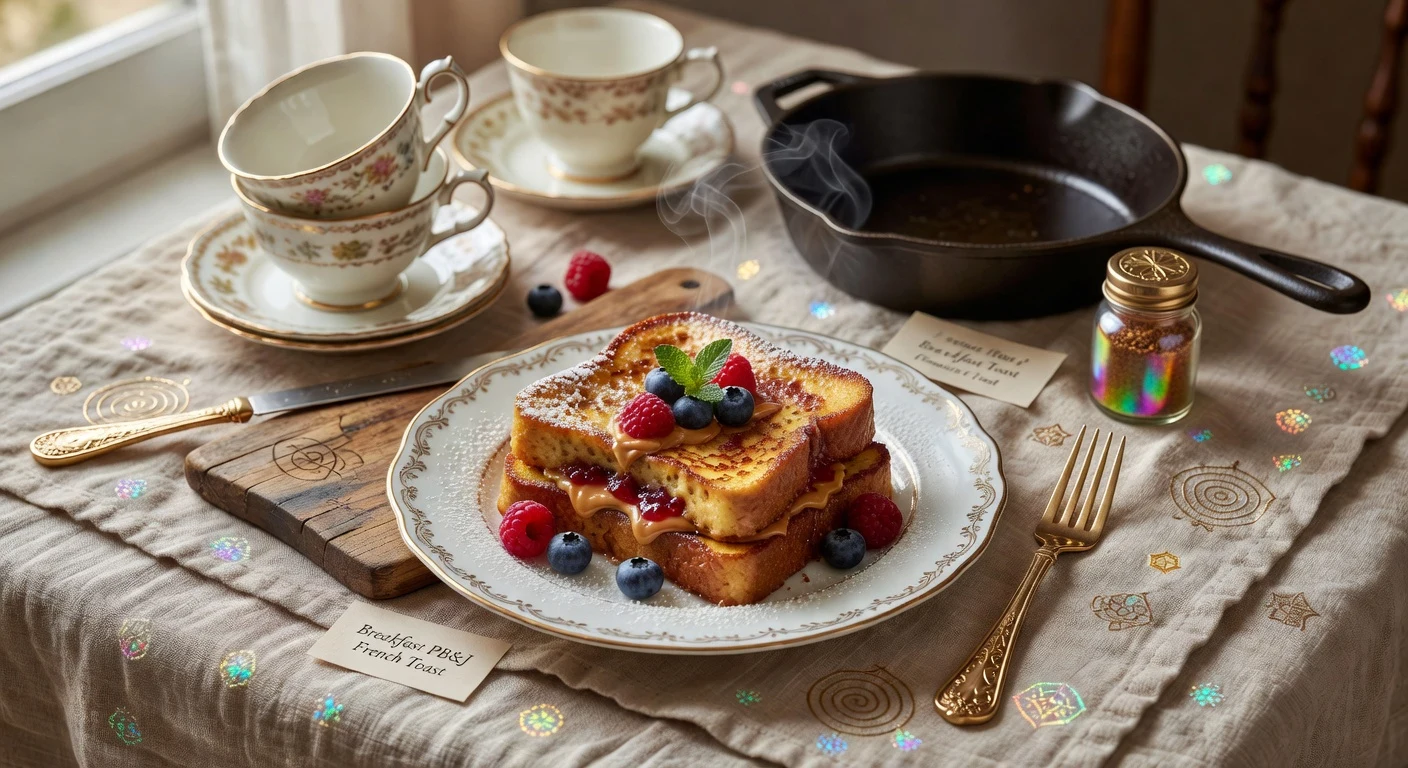 15. Breakfast PB&J French Toast Photographic Plate