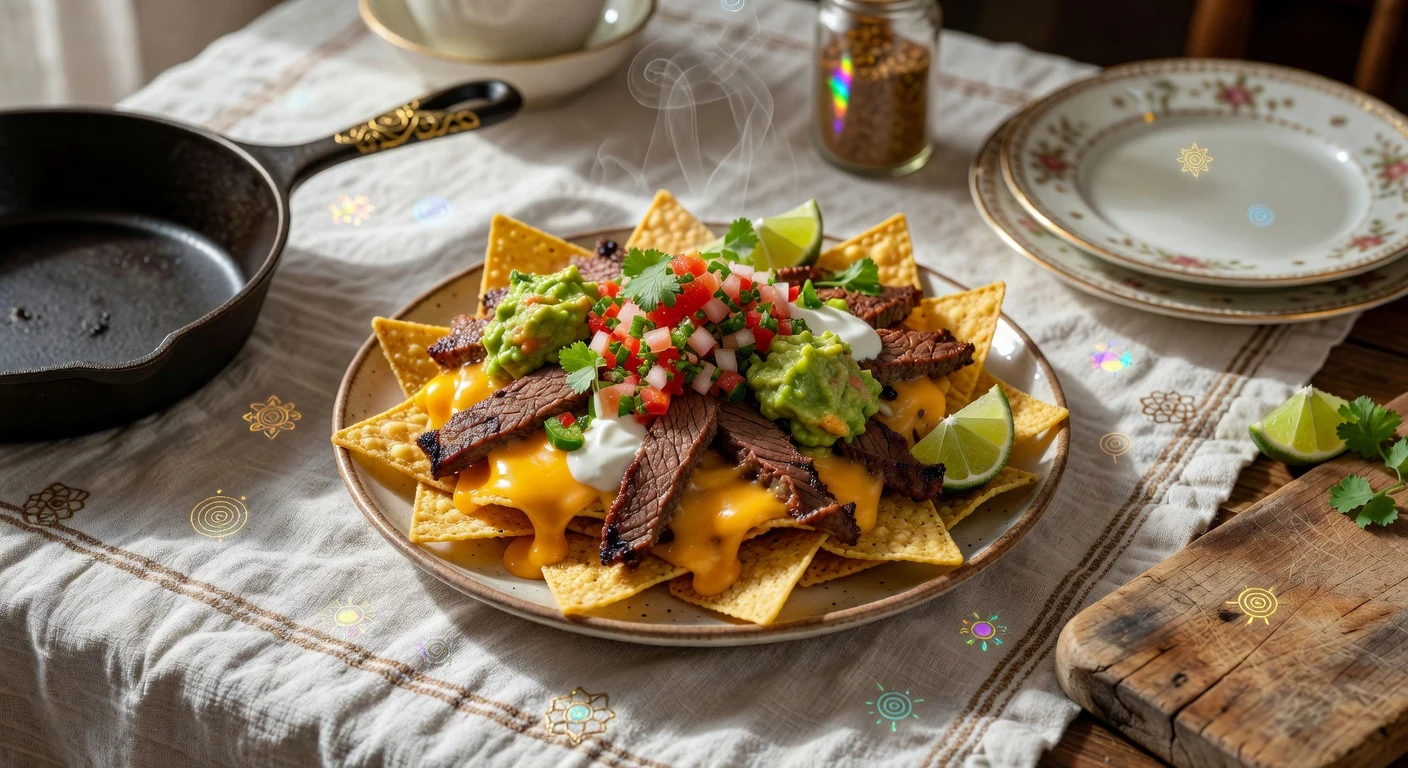 14. Carne Asada Nachos Photographic Plate