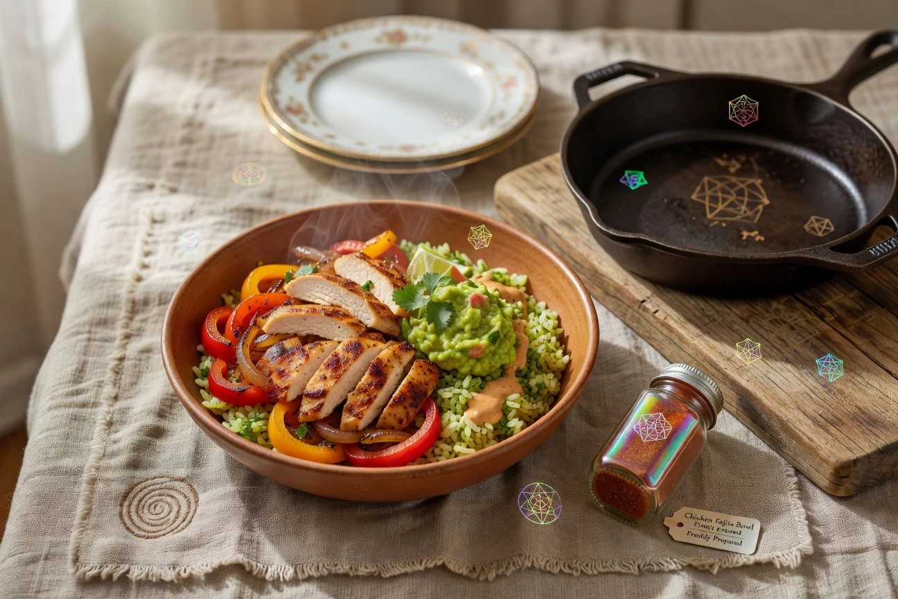 6. Chicken Fajita Bowl Photographic Plate