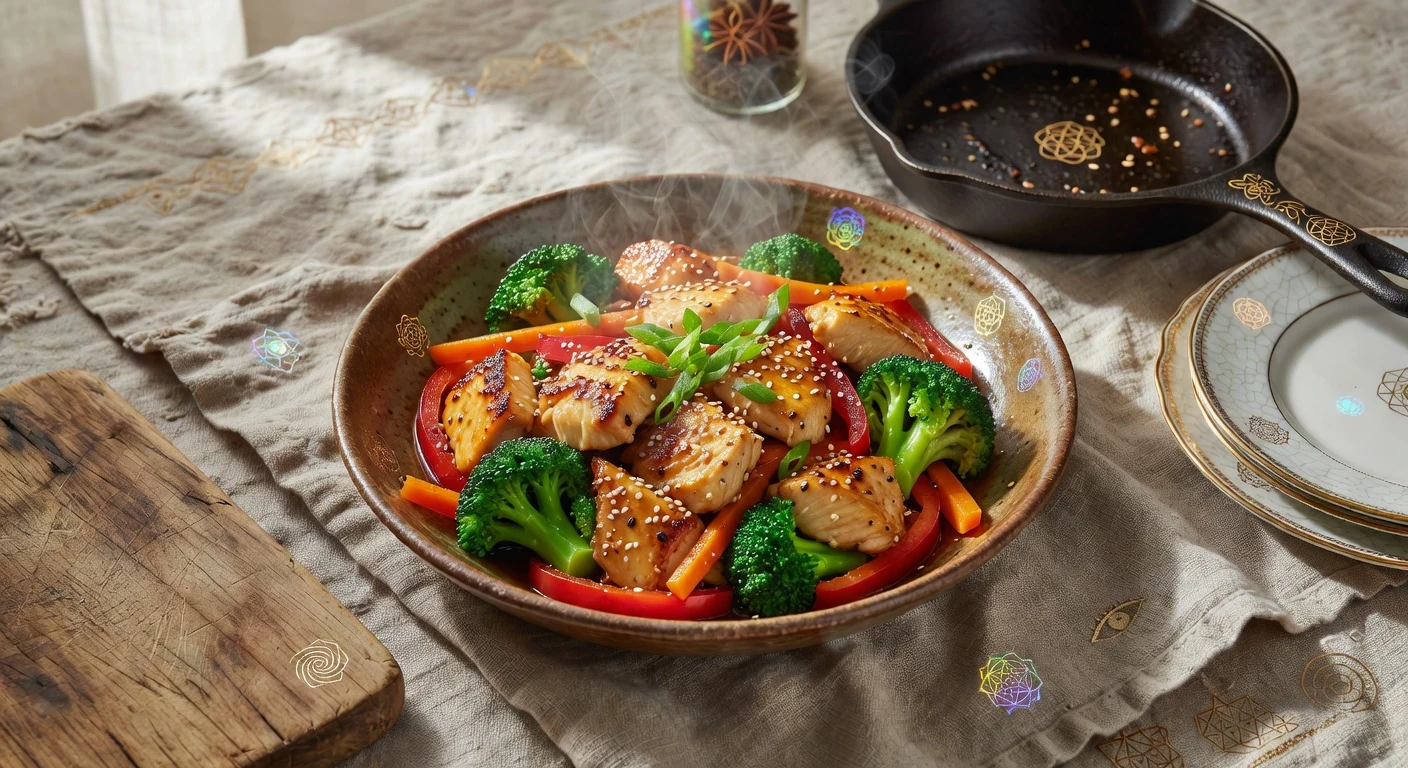 3. Holy Basil Chicken Stir-Fry Photographic Plate