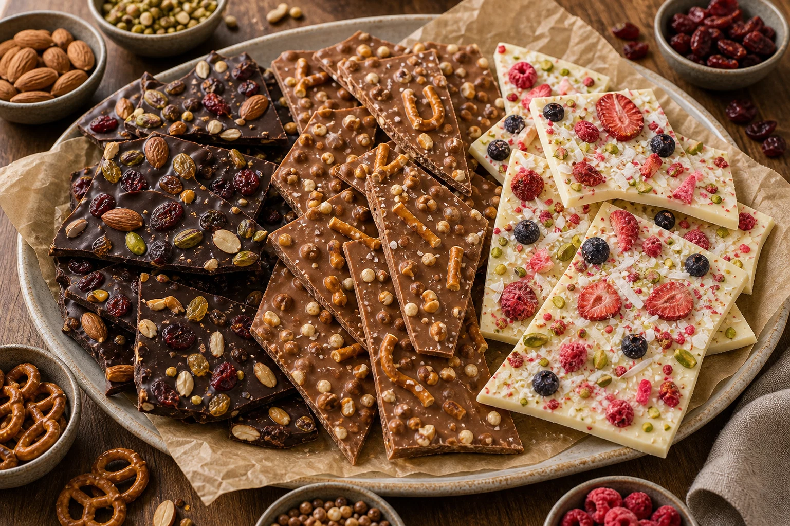 6. Chocolate Bark 3 Ways Photographic Plate