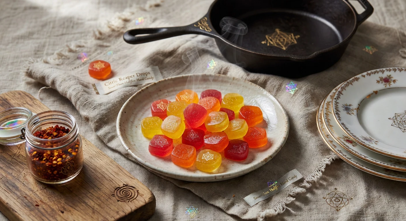 27. Citric Reaper Drops (Sour-Then-Hellfire Hard Candy) Photographic Plate