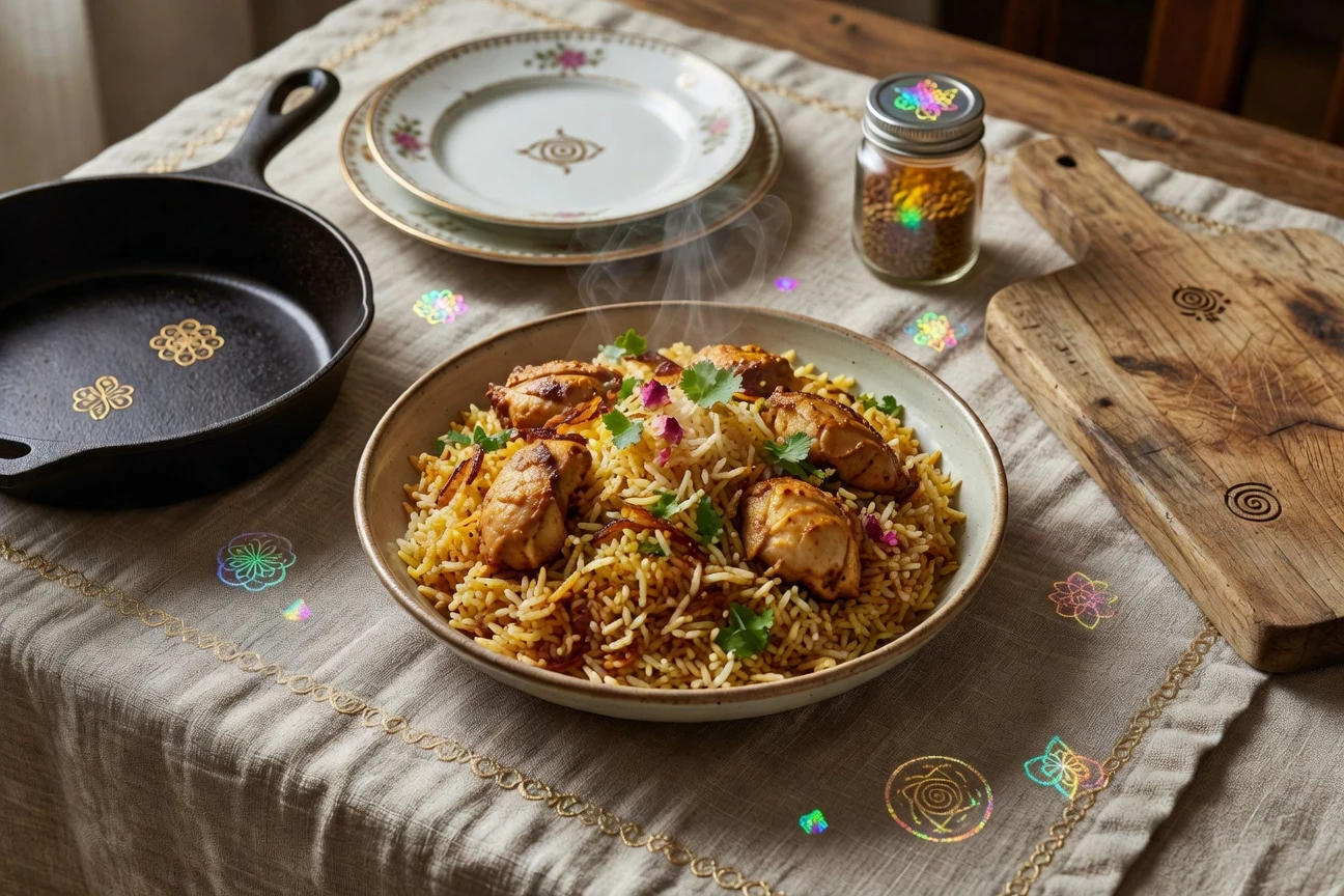 21. Festival Chicken Biryani Photographic Plate