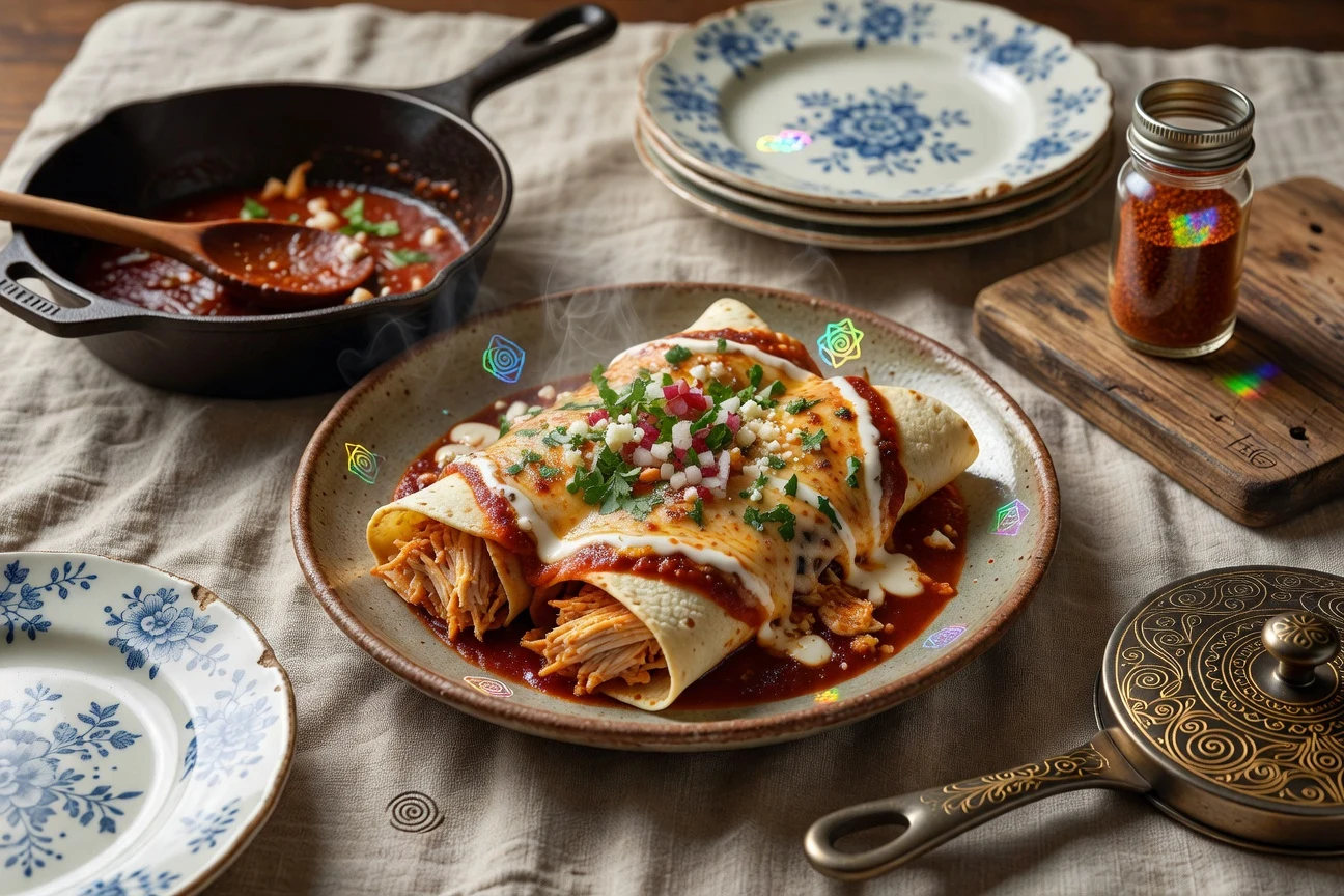 11. Green-Chile Chicken Enchiladas Photographic Plate