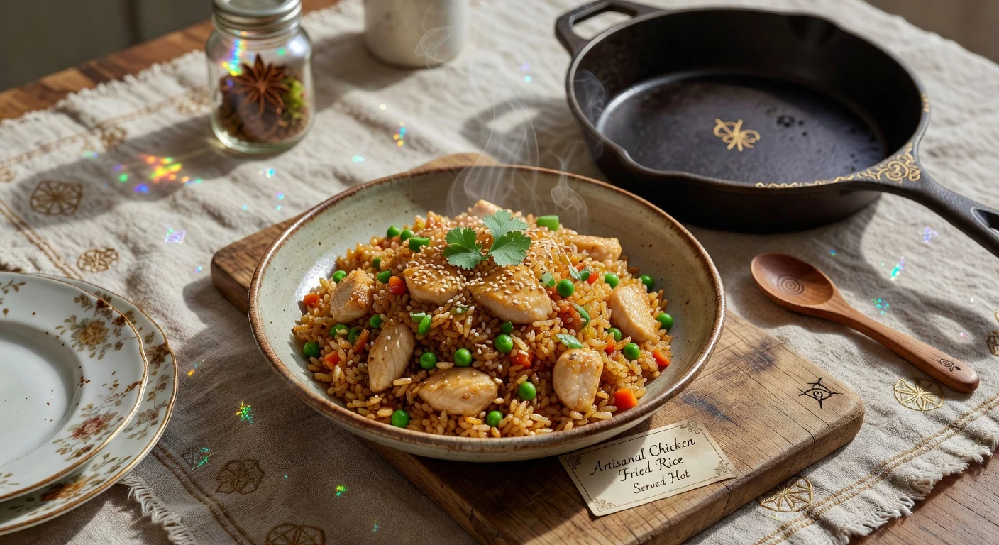 7. Golden Chicken Fried Rice Photographic Plate