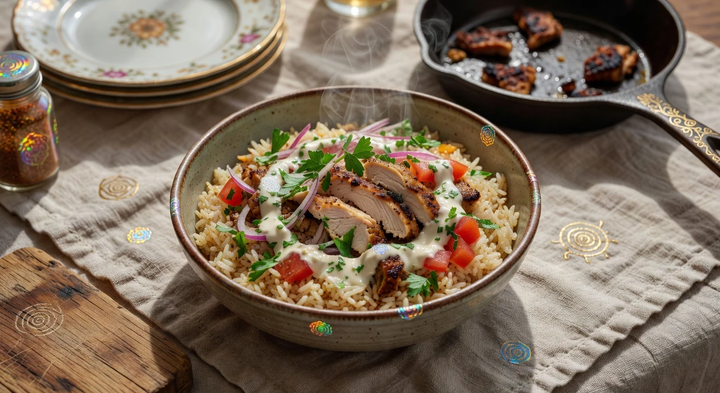 4. Chicken Shawarma Rice Bowl Photographic Plate