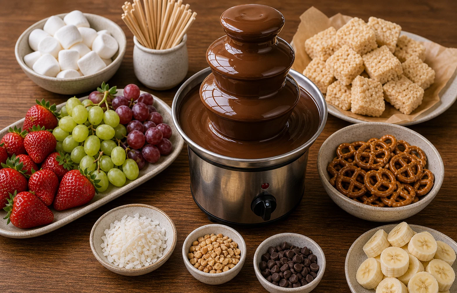 1. Chocolate Fountain Setup Photographic Plate
