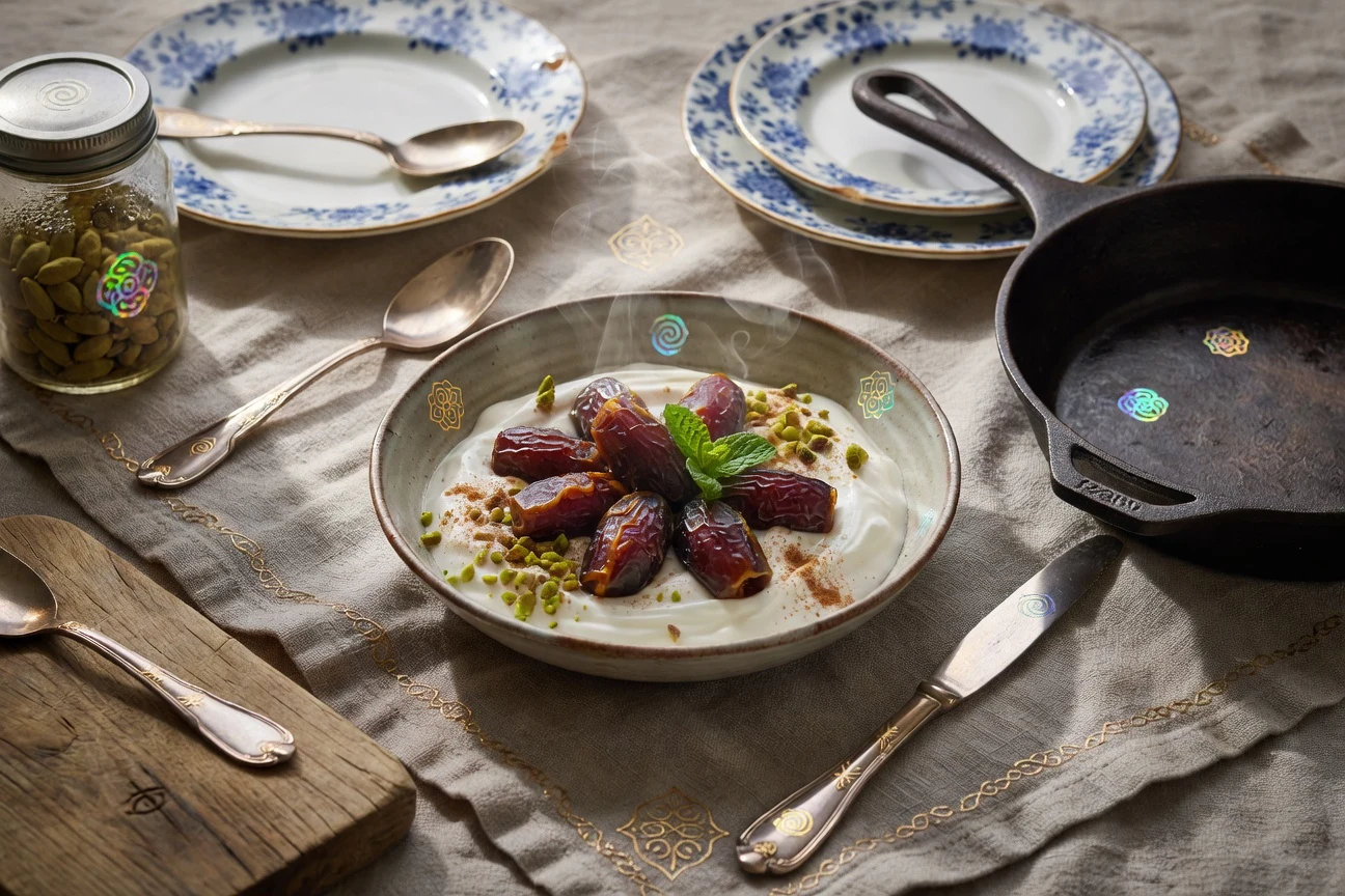 3. Dates & Yogurt Photographic Plate