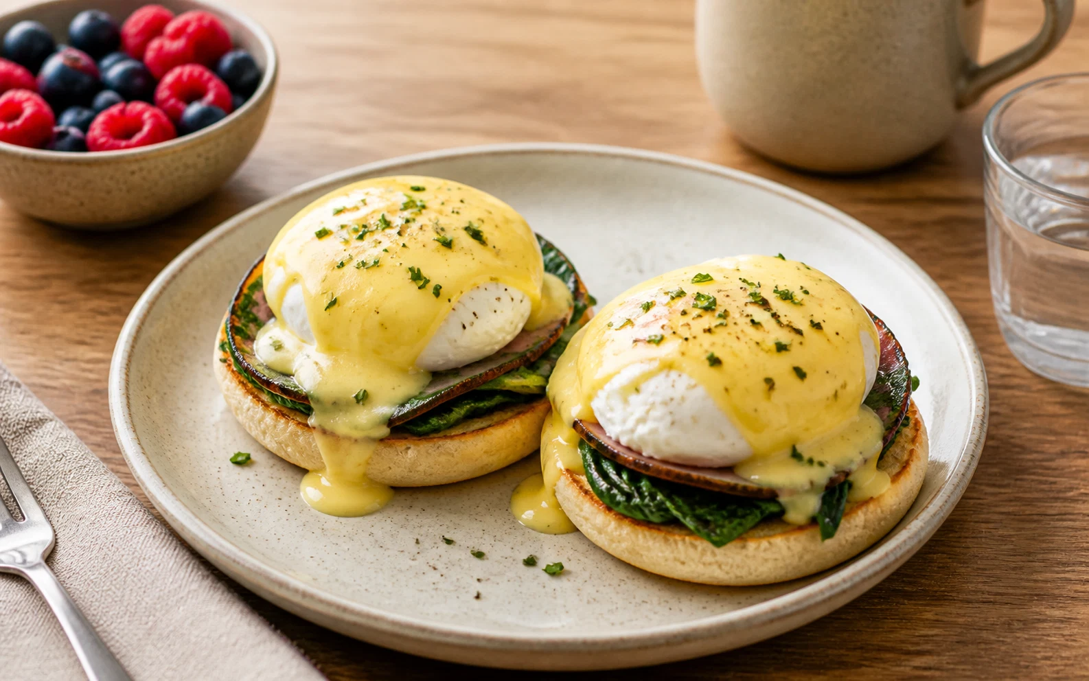 4. Soft Landing Eggs Benedict Photographic Plate