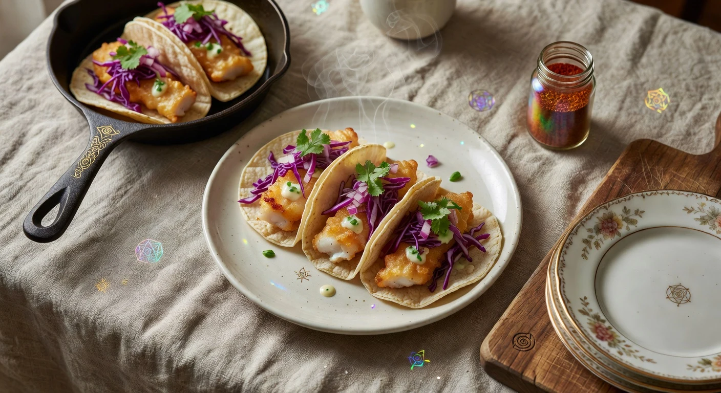 1. Wild Cod Fish Tacos Photographic Plate