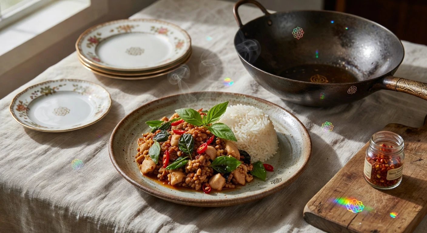 Tom Kha, Pad Thai, Pad Gra Prao, Papaya Salad, Beef Salad, Spring Rolls, Pho, Banh Mi Photographic Plate