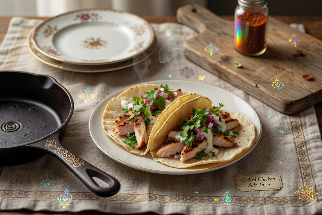 7. Grilled Chicken Soft Tacos Photographic Plate
