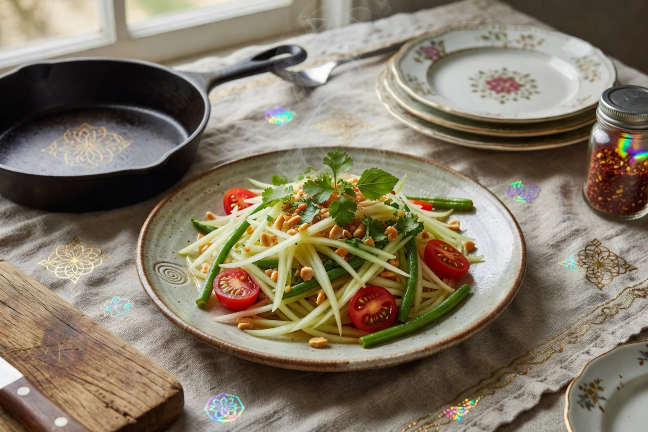 4. Green Papaya Crunch Salad Photographic Plate