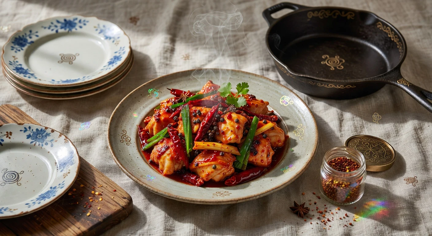 4. Peppercorn Szechuan Chicken Photographic Plate