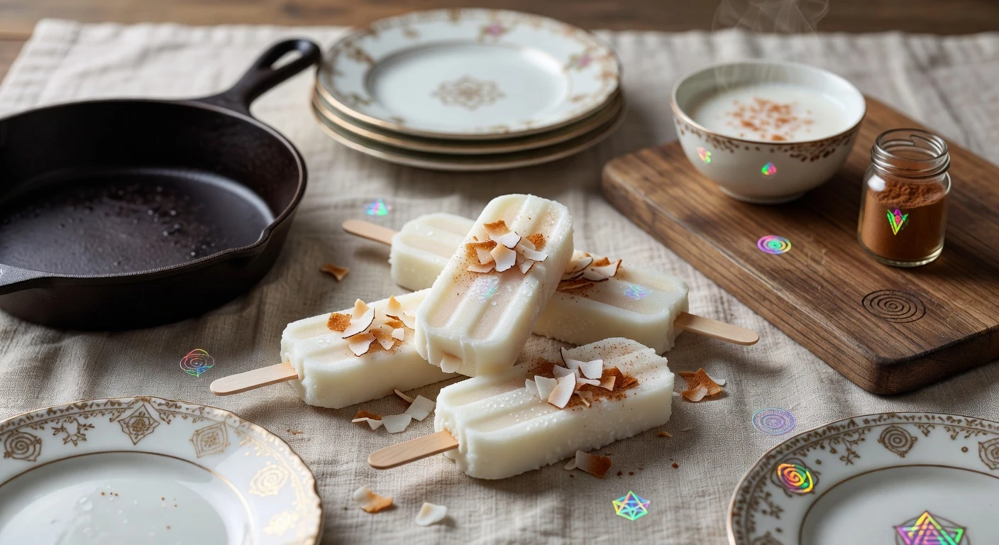 12. Coconut Cream Paletas (Mexican Ice Pops) Photographic Plate