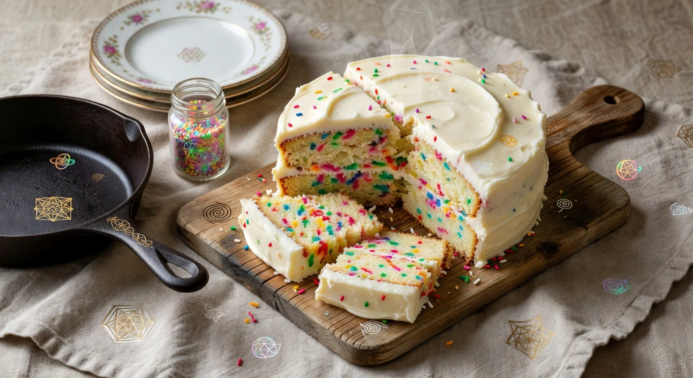 5. Confetti/Funfetti Cake (White Vanilla + Rainbow Sprinkles) Photographic Plate