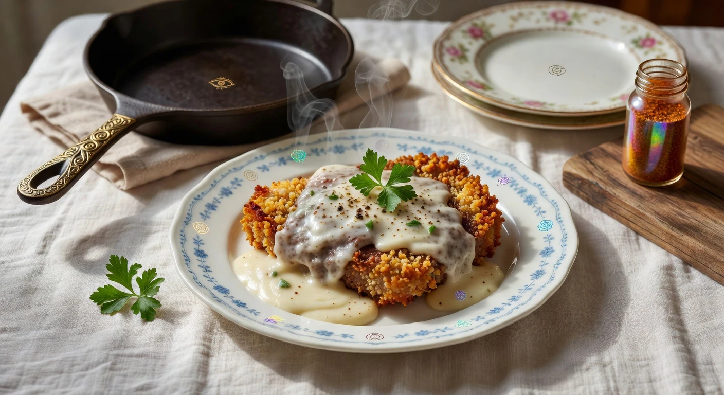 1. Country Fried Steak & Gravy Photographic Plate