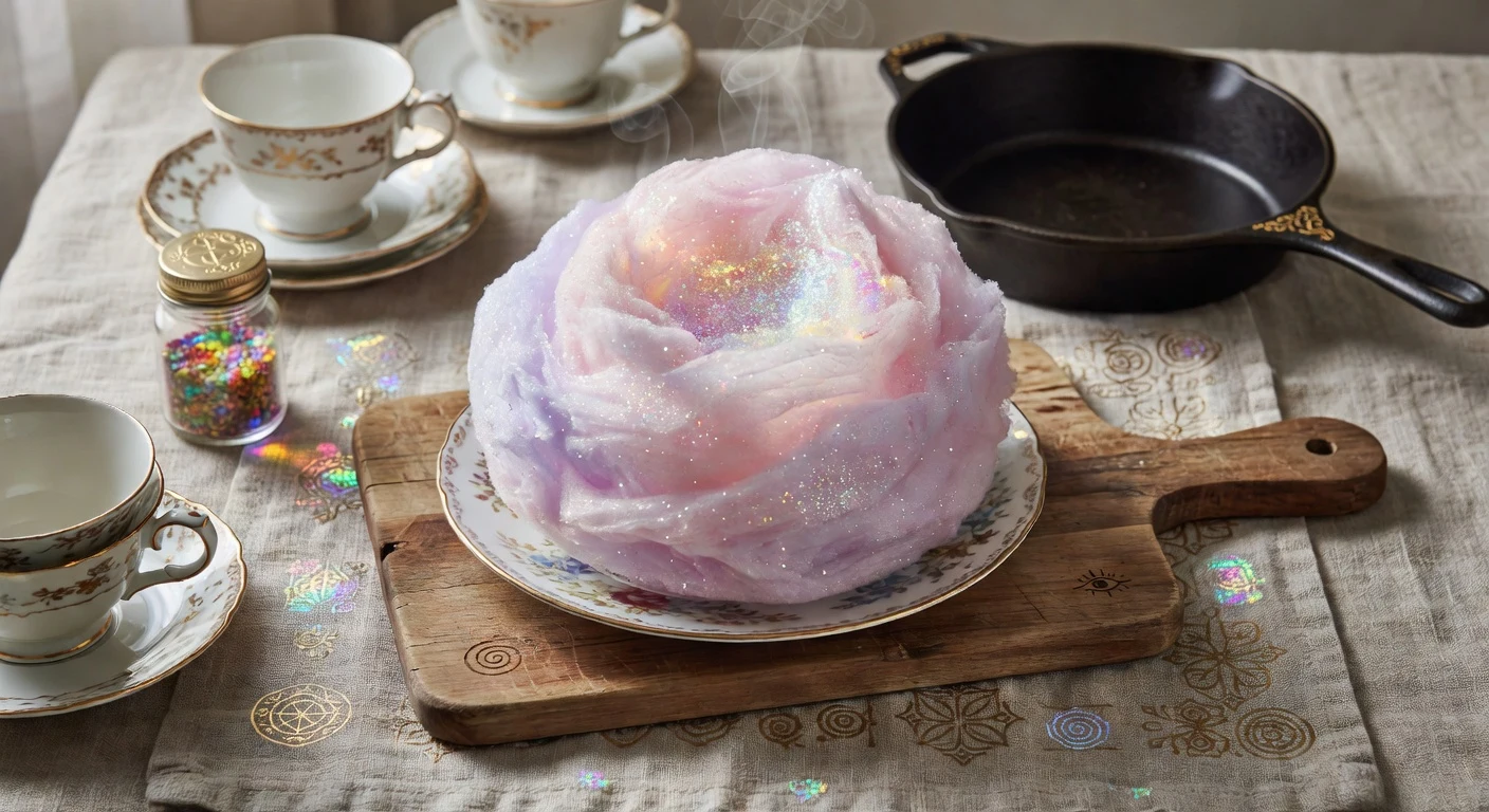 23. Edible Glitter Bomb Cotton Candy Photographic Plate