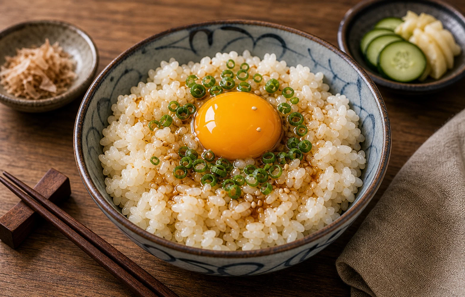 4. Edo Japan (~1700) — Tamago Gohan (Egg Rice) Photographic Plate