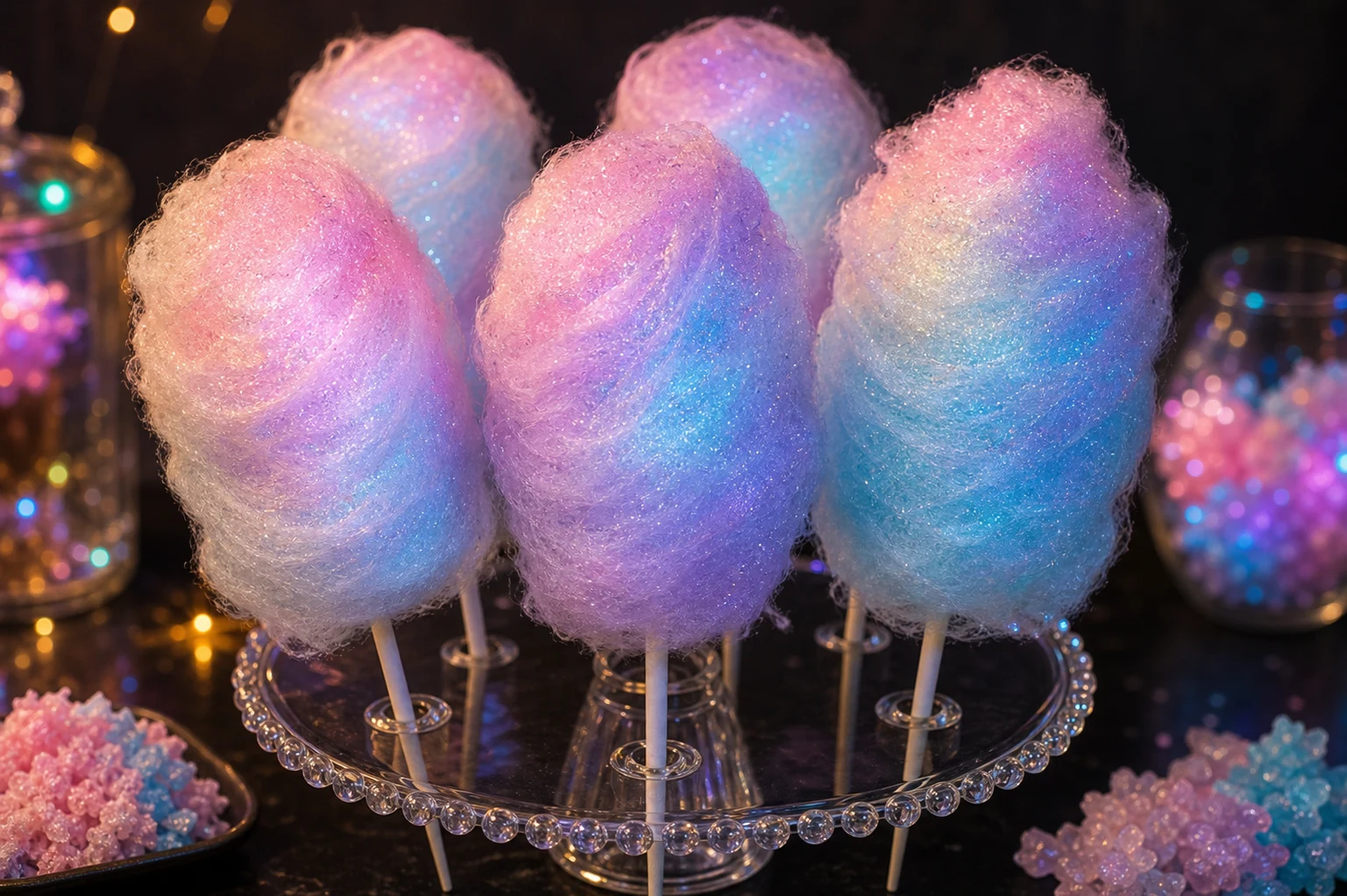 FESTIVAL COTTON CANDY — Iridescent, Glowing & Edible Light Art Photographic Plate