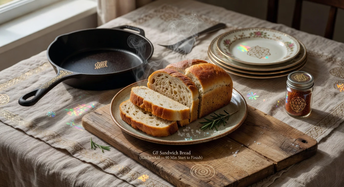 2. GF Sandwich Bread (KitchenAid — 90 Min Start to Finish) Photographic Plate