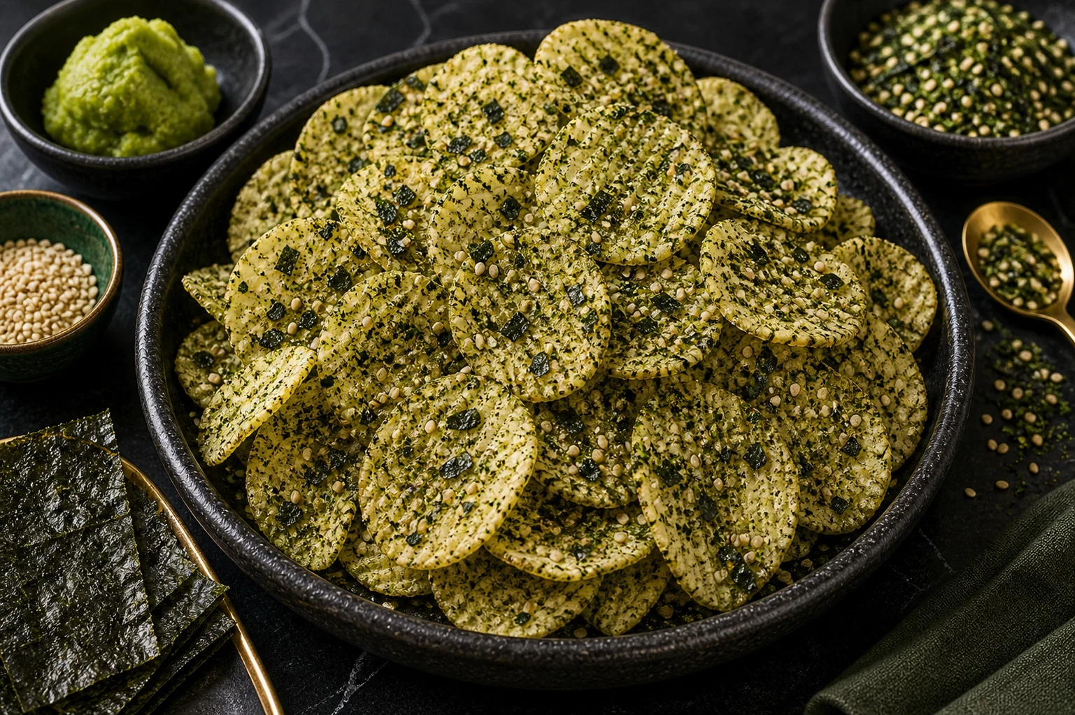 4. GREEN -- Wasabi Nori Furikake Photographic Plate