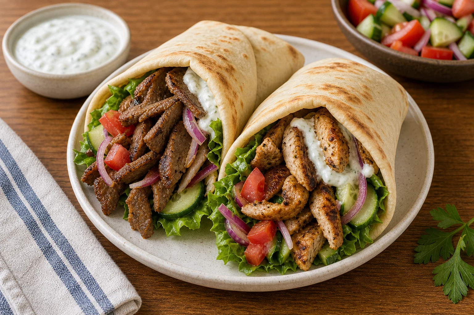 HALAL LAMB & CHICKEN GYROS Photographic Plate