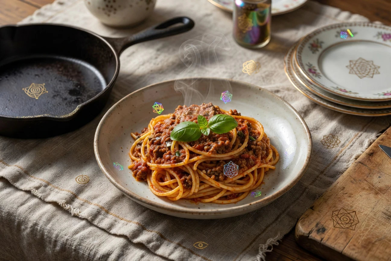 4. Homemade Spaghetti with Meat Sauce Photographic Plate