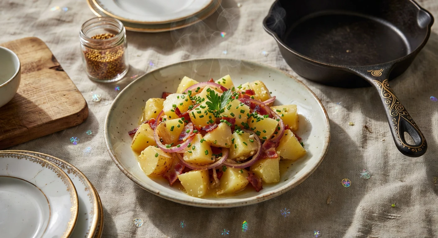 11. Kartoffelsalat (Warm German Potato Salad — Vinegar-Based) Photographic Plate