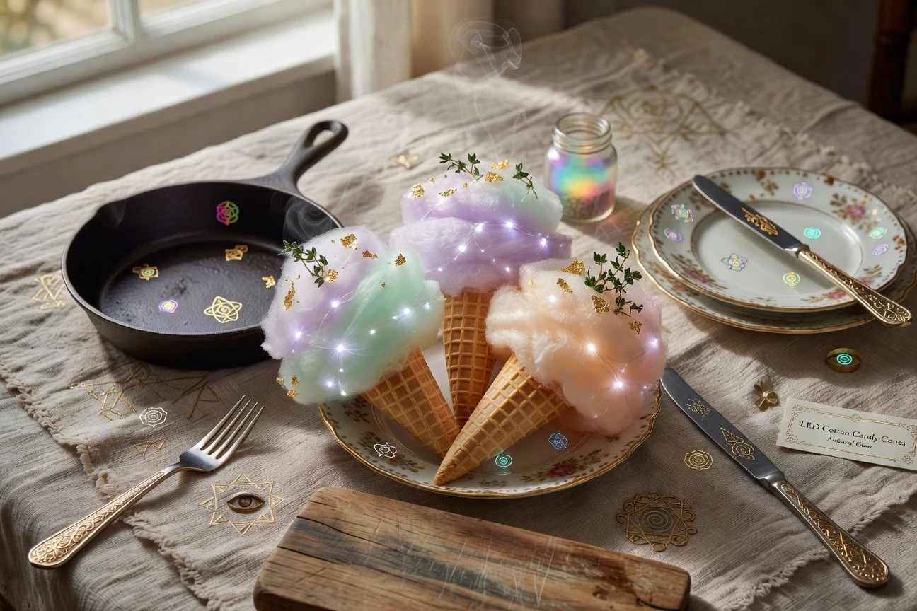 22. LED Cotton Candy Cones Photographic Plate