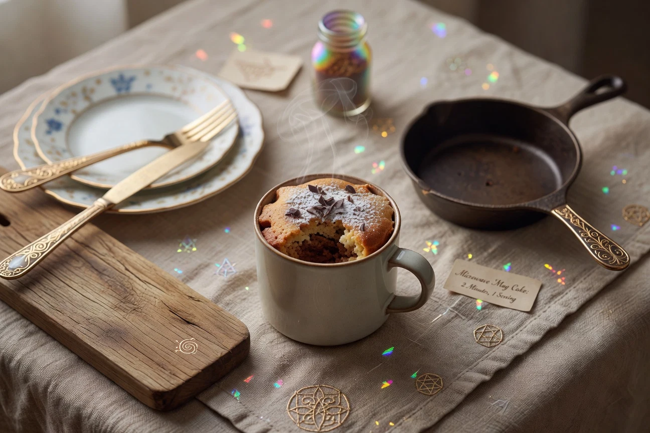 8. Microwave Mug Cake (2 minutes, 1 serving) Photographic Plate