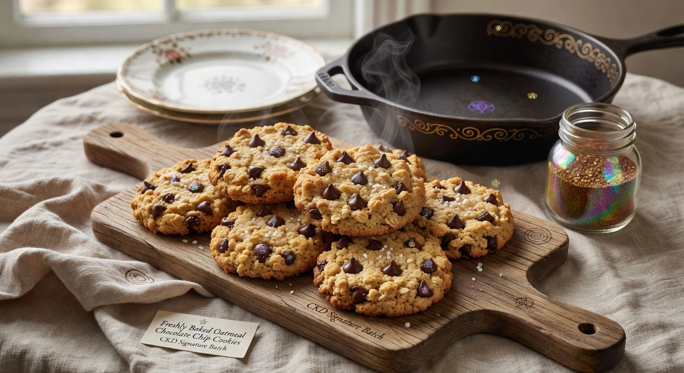 1. Oatmeal Chocolate Chip Cookies Photographic Plate