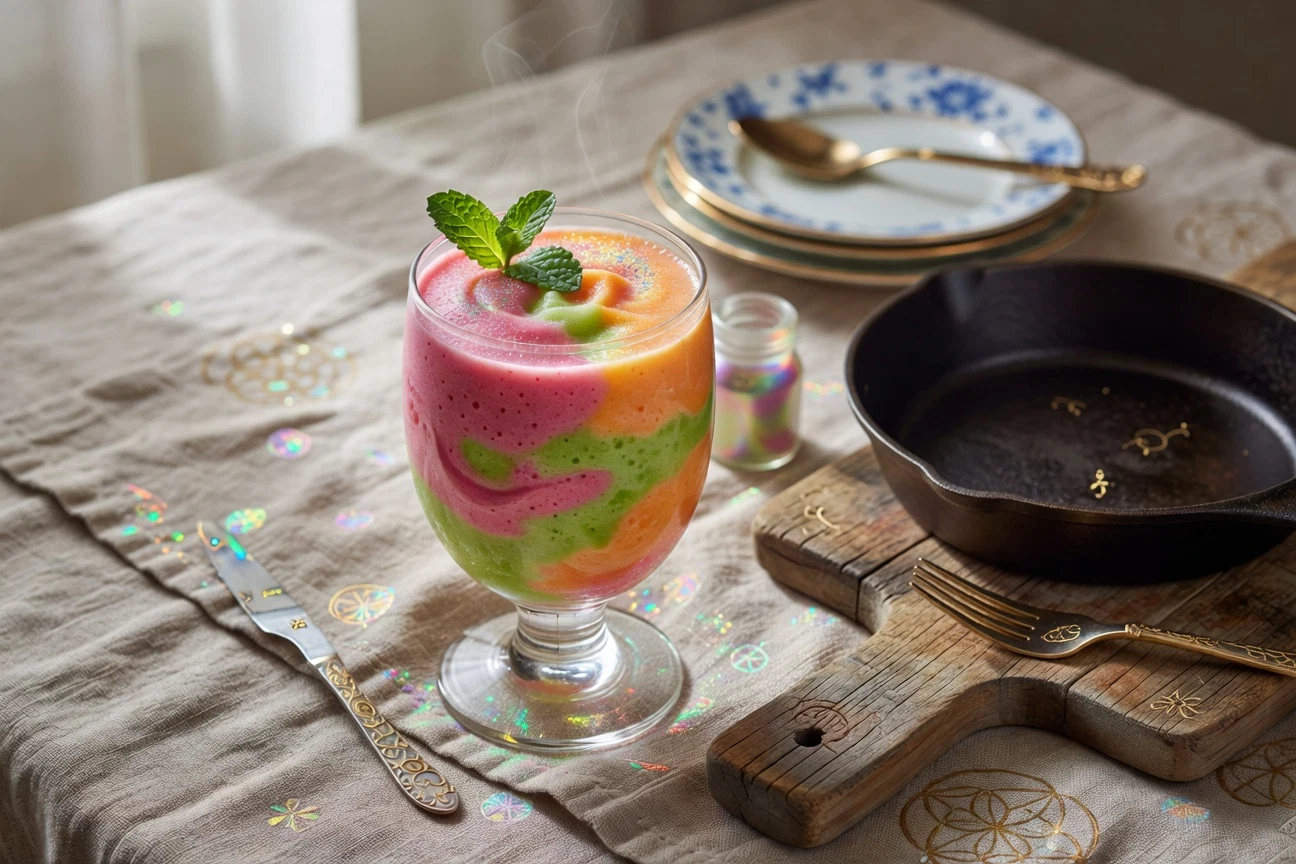 8. Rainbow Sherbet Smoothie Photographic Plate