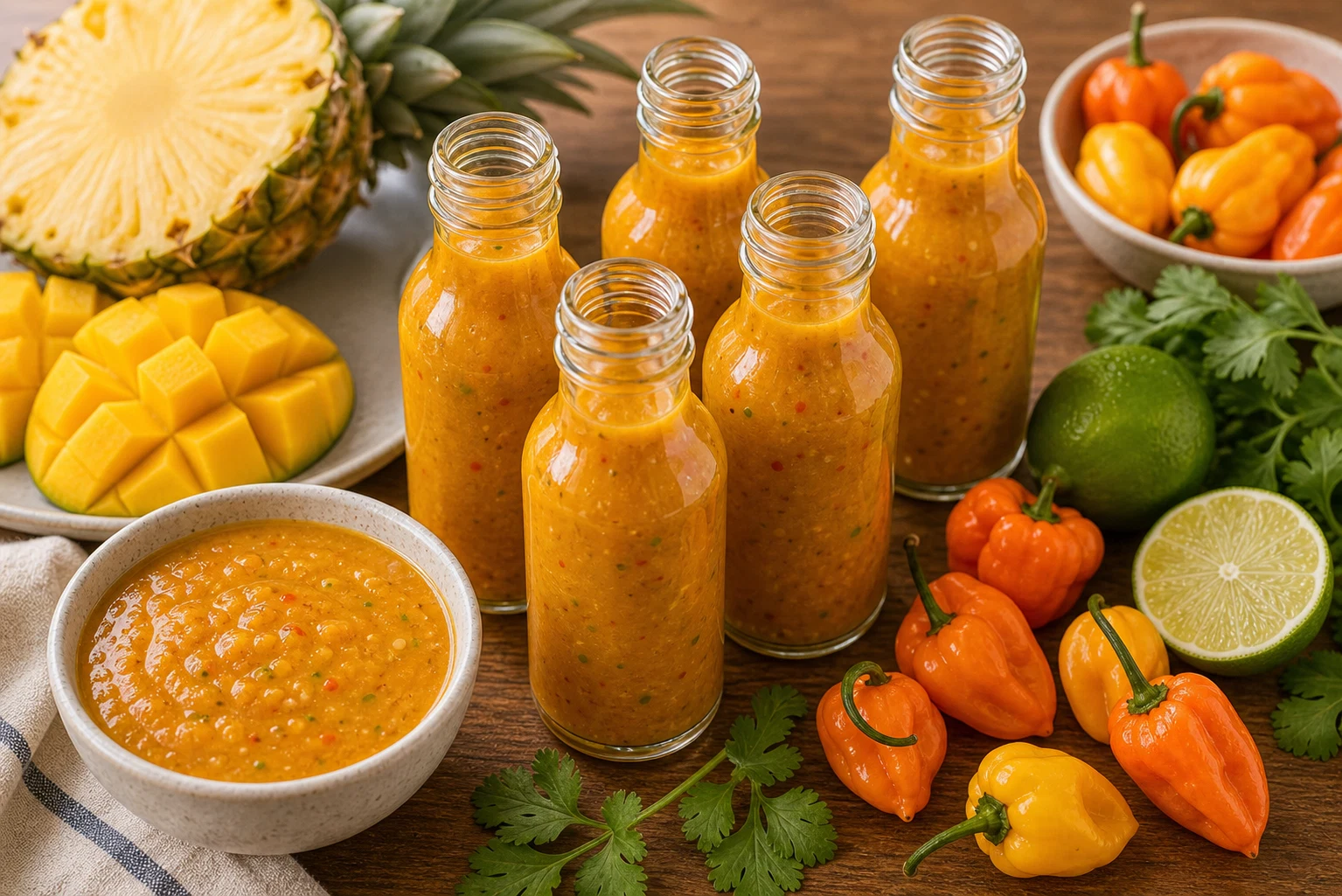 Recent Tropical Hot Sauce Batch Photographic Plate