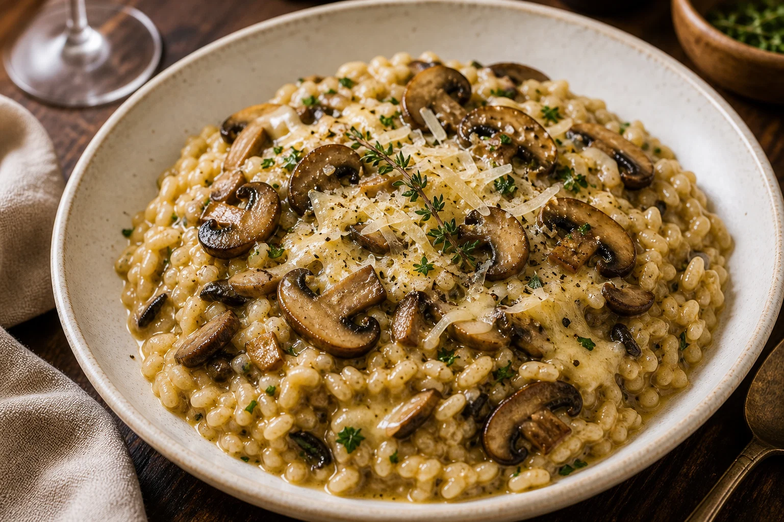 Recipe 2: Mushroom & Gouda Risotto Photographic Plate