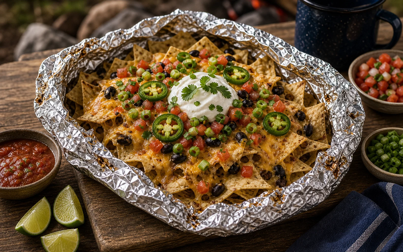Recipe 9: Campfire Nachos (in Foil) Photographic Plate