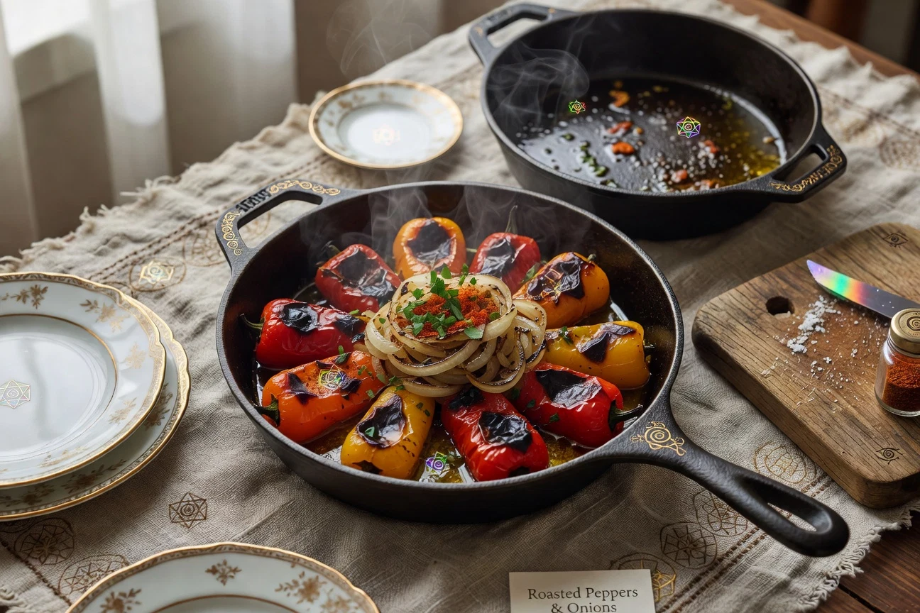 15. Roasted Peppers and Onions Photographic Plate