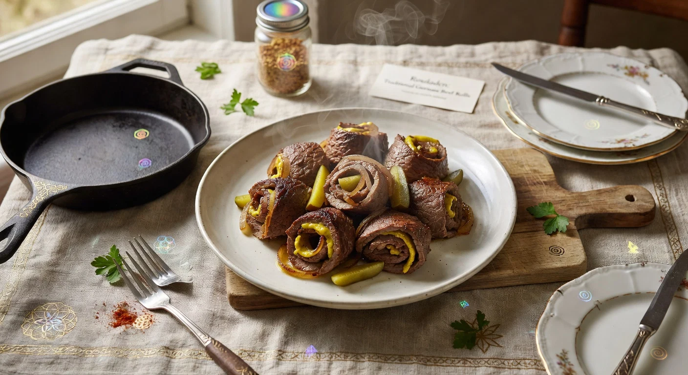 7. Rouladen (Beef Rolls with Mustard, Onion & Pickle) Photographic Plate
