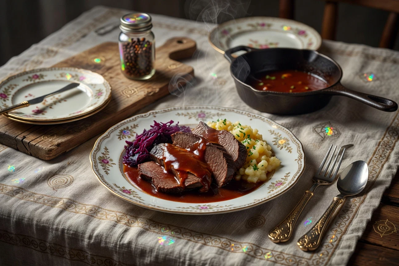 6. Sauerbraten (German Pot Roast — 3-Day Marinated Beef) Photographic Plate