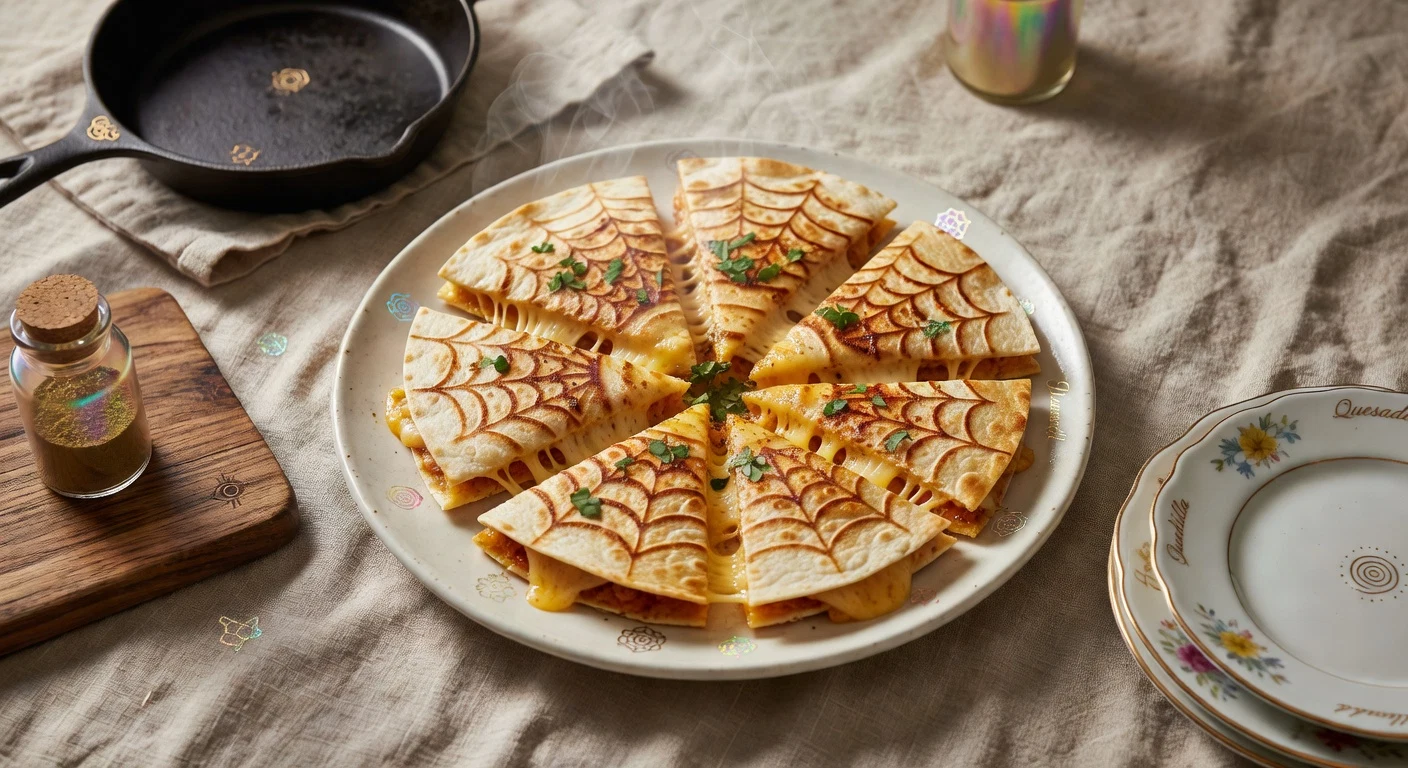 7. Spider Web Quesadillas Photographic Plate