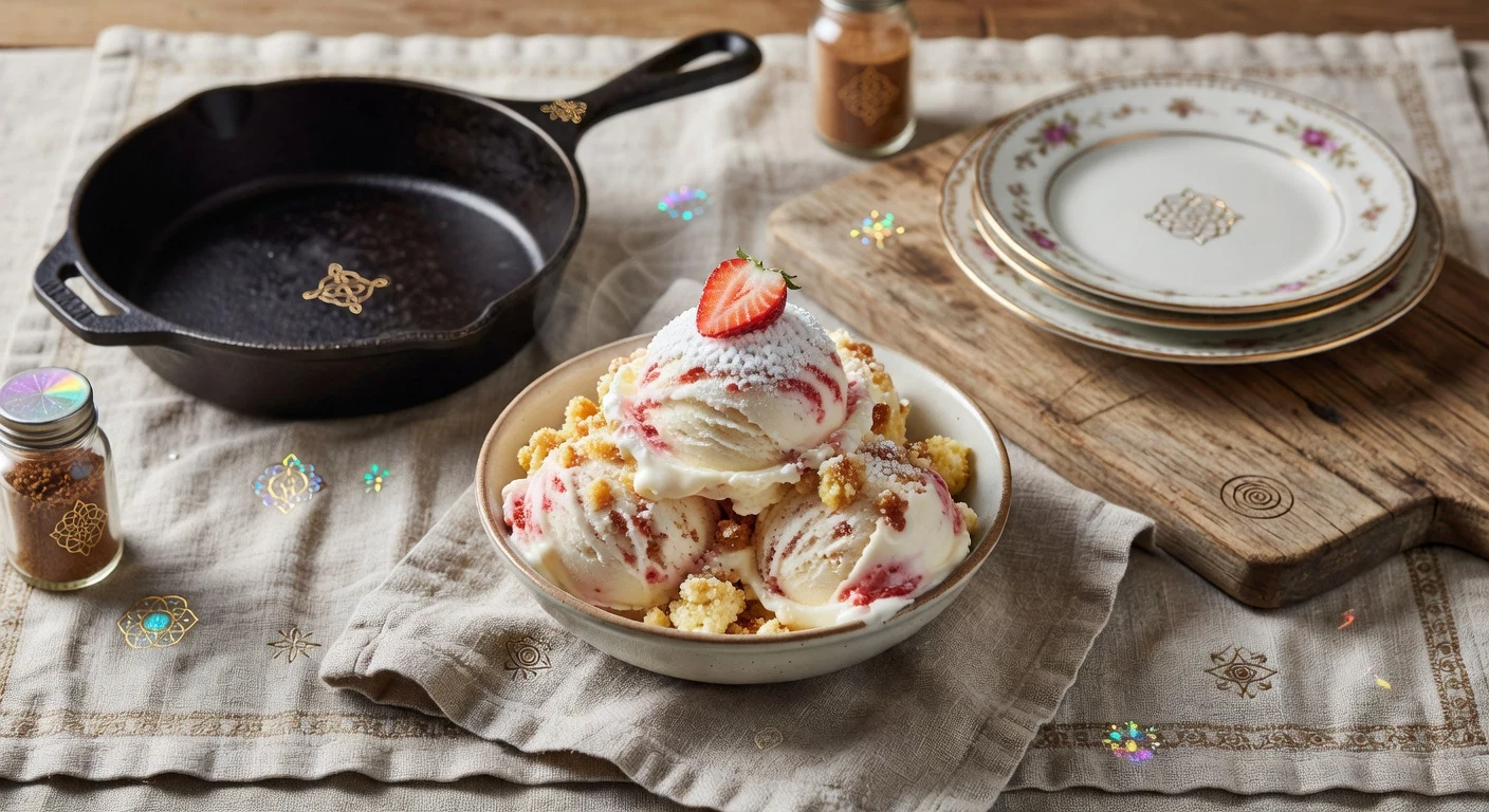 7. Strawberry Cheesecake Ice Cream (No-Churn) Photographic Plate
