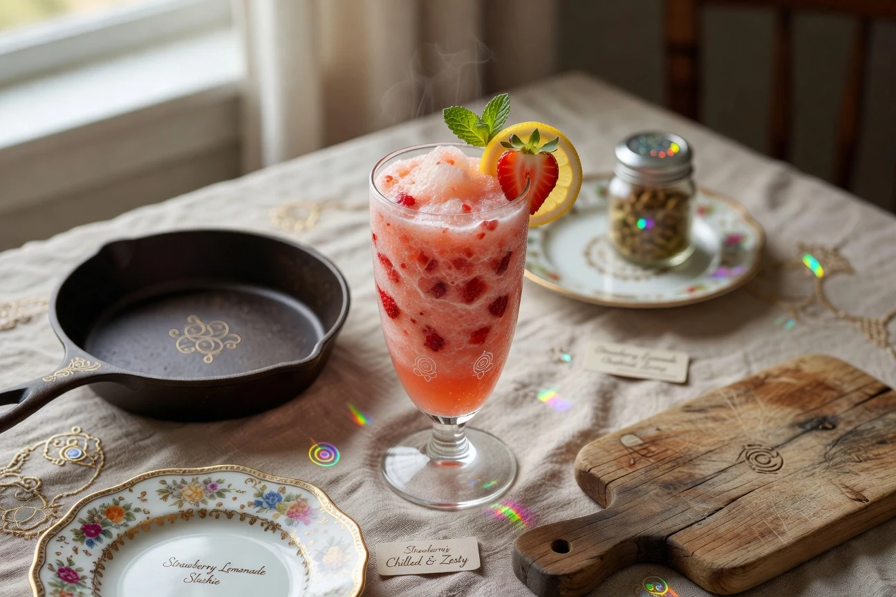 6. Strawberry Lemonade Slushie Photographic Plate