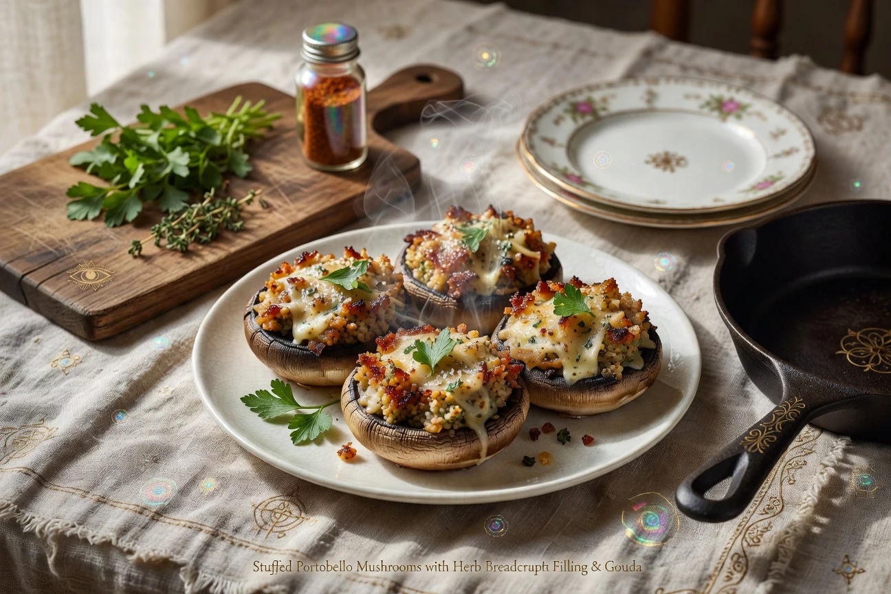 3. Stuffed Portobello Mushrooms Photographic Plate