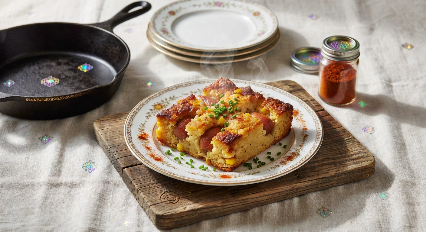 Susan's Cornbread with Hot Dogs Photographic Plate