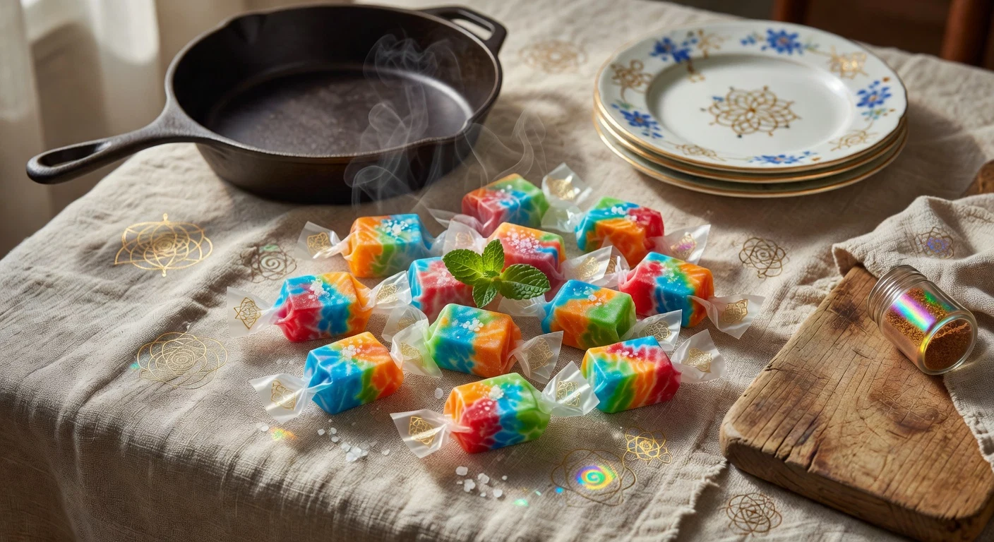17. Tie-Dye Salt Water Taffy Photographic Plate